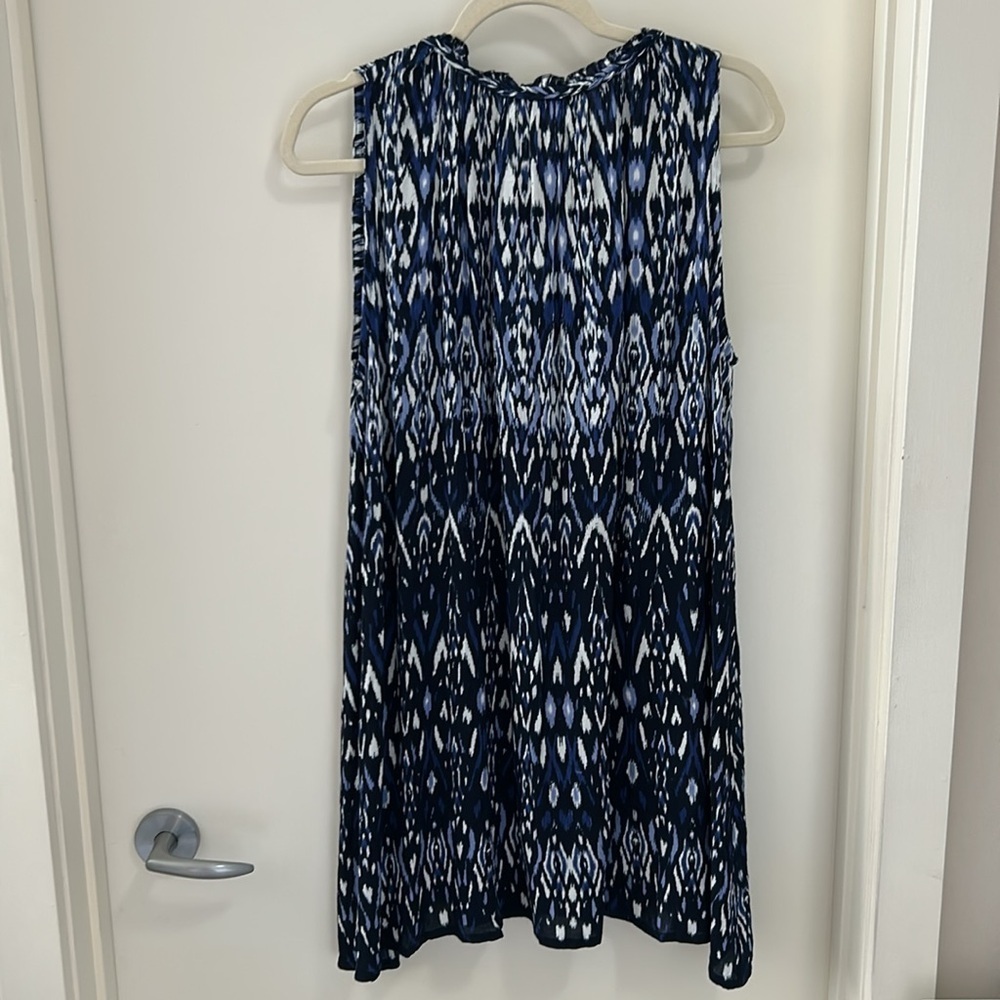 40.PAPA Vancouver Navy & White Pattern top/dress with tights & ankle boots NWT - Picture 4 of 10